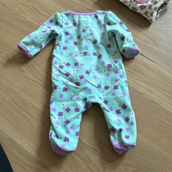 4 micro fleece carters zipper footies NB-3M - Picture 7 of 12